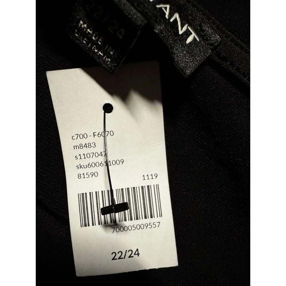 Lane Bryant Women's Peplum Wrap Top Black Long Sleeve Size 22/24 NWT